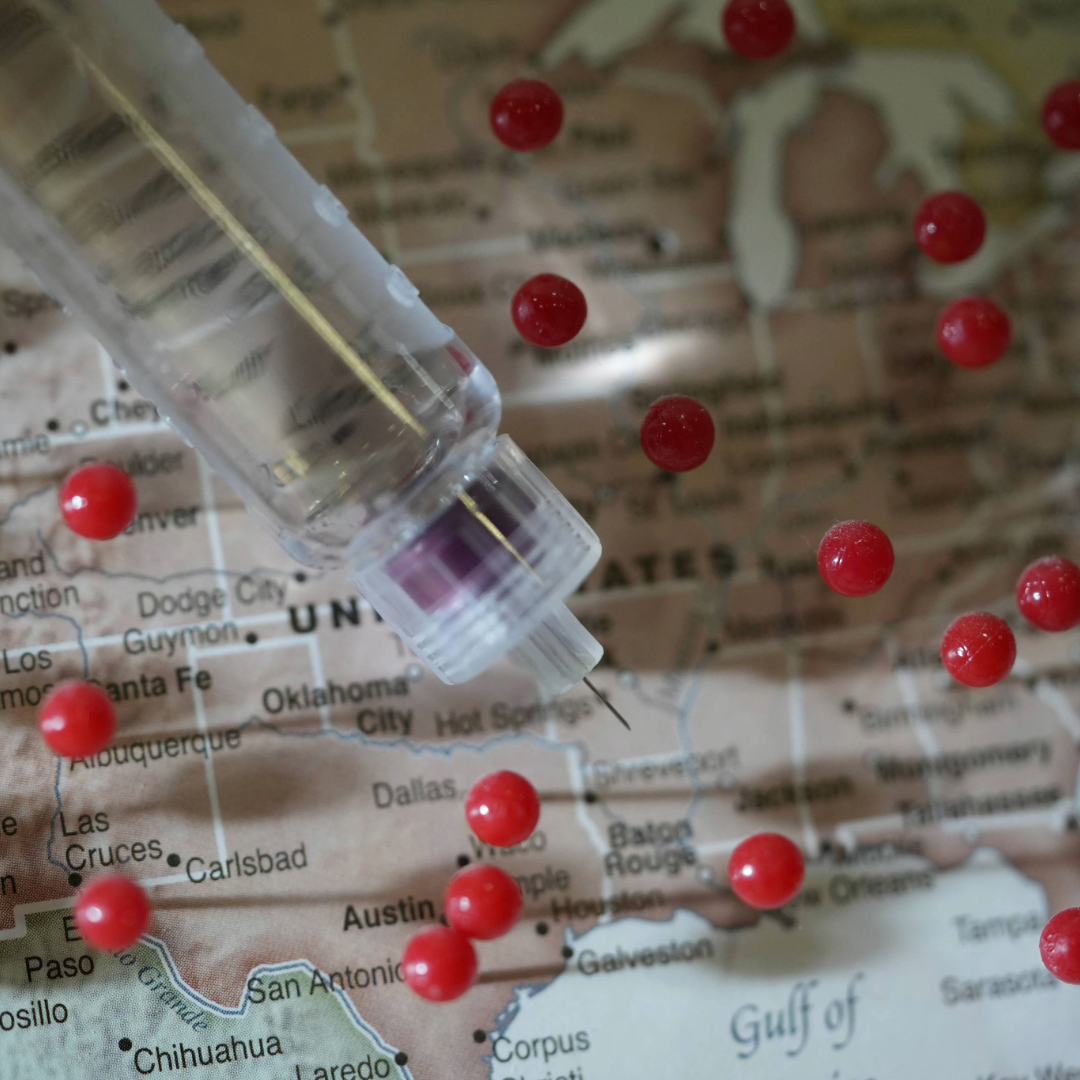 Repeated insulin injections in the same spot causing lipohypertrophy. A visual example of how improper injection site rotation can lead to complications in diabetes management, emphasizing the importance of tools like Steady Shot for site rotation.